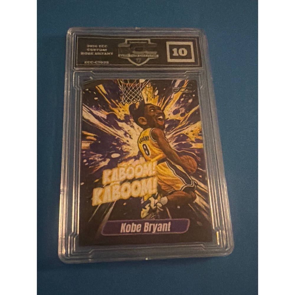 Kobe Bryant 2024 ECC Custom Kaboom Style Card Los Angeles Lakers Gem‎ Mint 10
